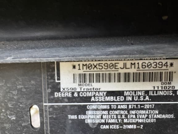 Image of John Deere X590 Primary image