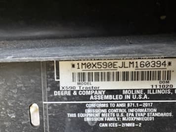 Main image John Deere X590