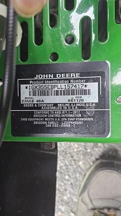 Image of John Deere Z355E Image 1