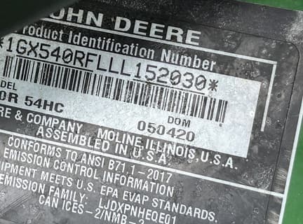 Image of John Deere Z540R equipment image 4