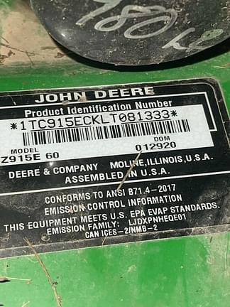 Image of John Deere Z915E equipment image 1