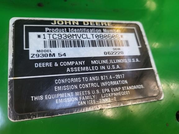Image of John Deere Z930M equipment image 4