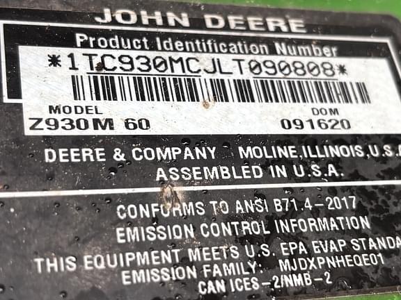 Image of John Deere Z930M equipment image 4