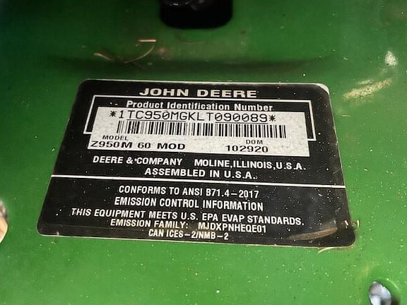 Image of John Deere Z950M equipment image 1