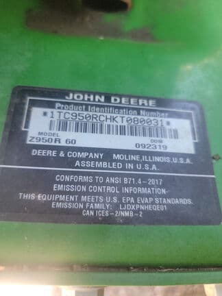 Image of John Deere Z950R equipment image 4