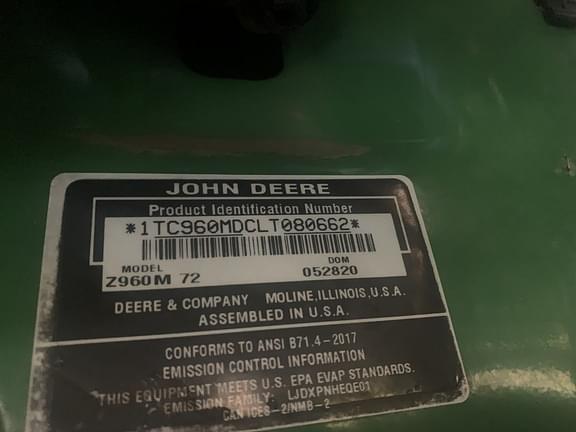 Image of John Deere Z960M equipment image 4