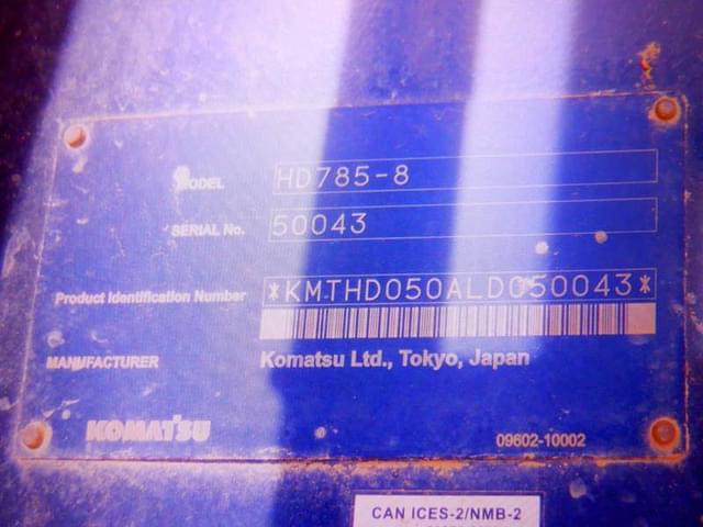 Image of Komatsu HD785-8 equipment image 3
