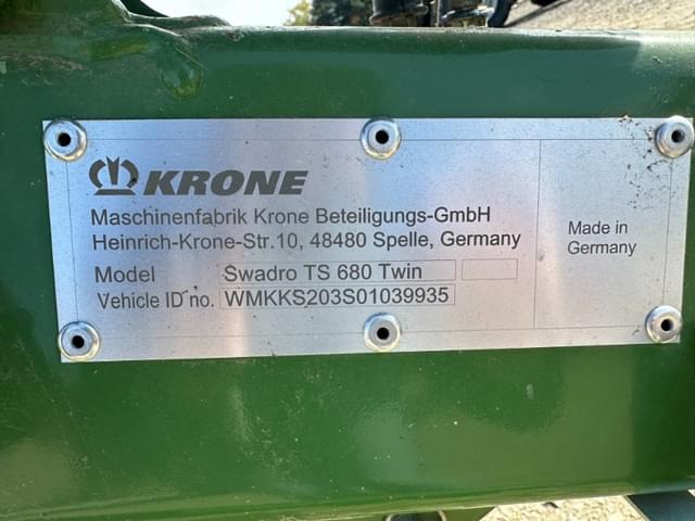 Image of Krone Swadro TS680 equipment image 4