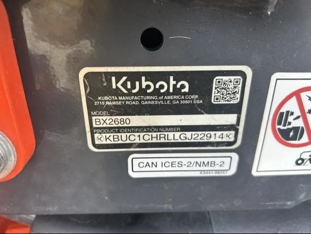 Image of Kubota BX2680 equipment image 2