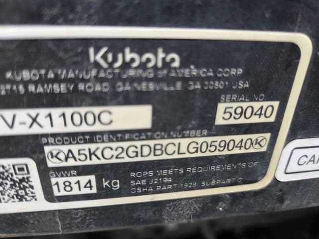 Image of Kubota RTV-X1100CWL equipment image 1