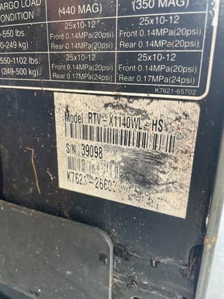 Image of Kubota RTV-X1140 equipment image 4
