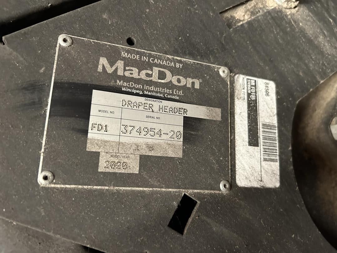 Image of MacDon FD135 Image 1