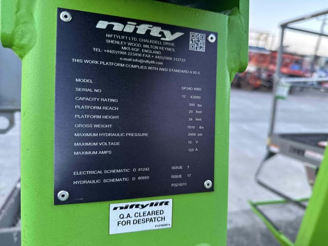 Image of Nifty SP34 equipment image 2
