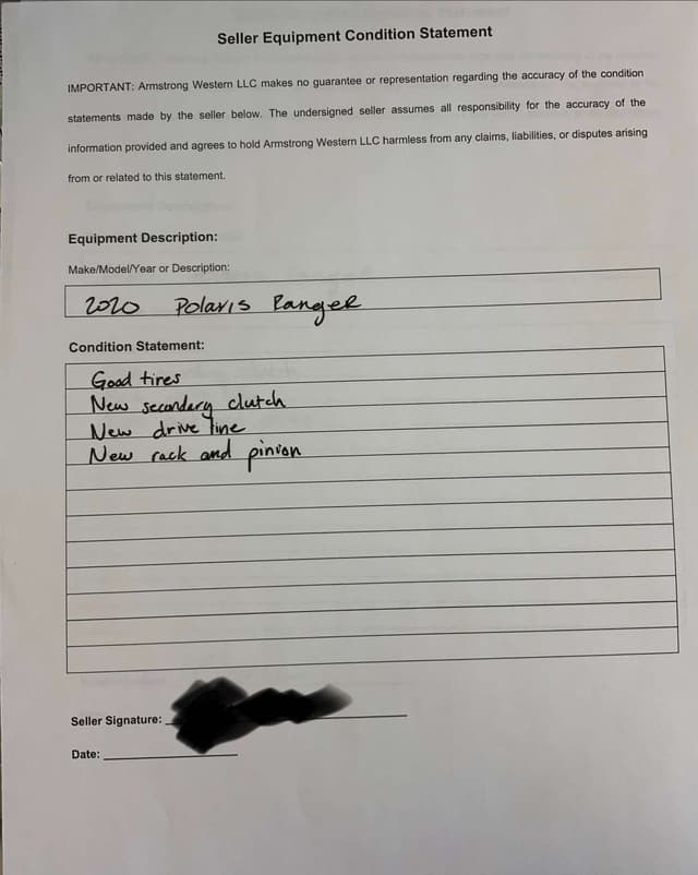 Image of Polaris Ranger 1000 equipment image 2