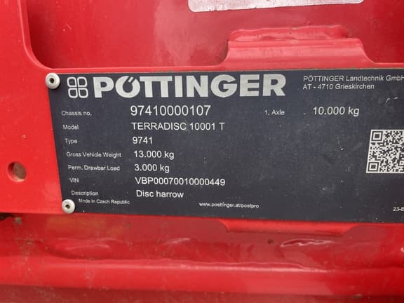 Image of Pottinger Terradisc 10001T equipment image 4