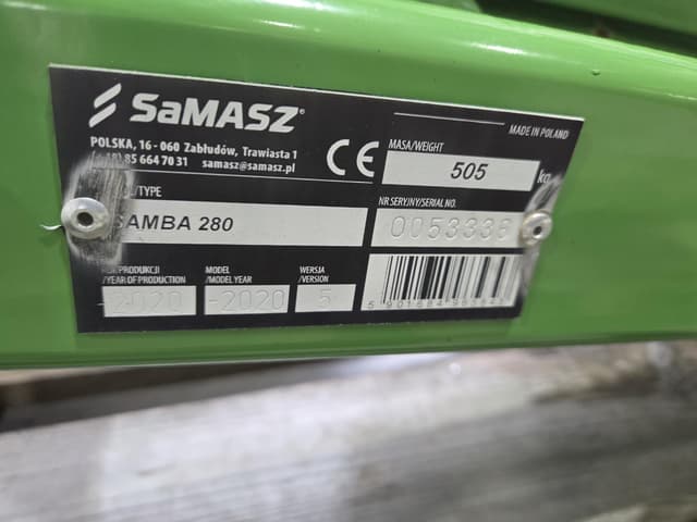 Image of SaMasz Samba 280 equipment image 4