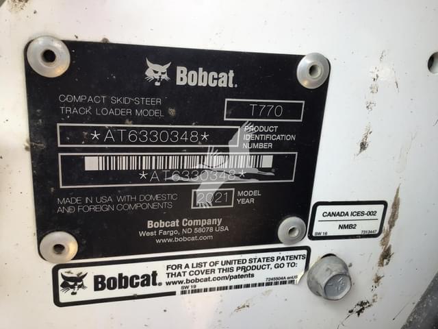 Image of Bobcat T770 equipment image 1