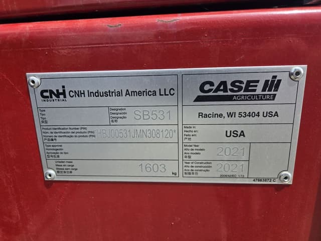Image of Case IH SB531 equipment image 3