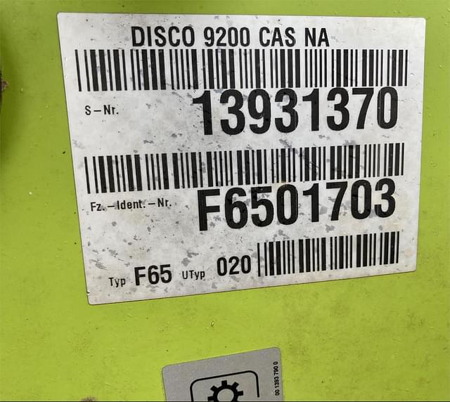 Image of CLAAS 9200C Disco equipment image 1