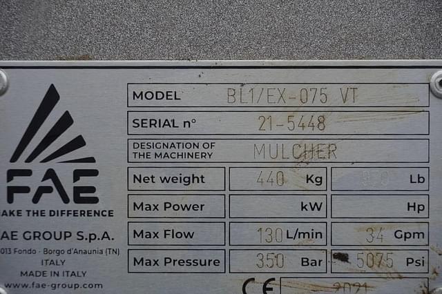 Image of FAE BL1/EX VT075 equipment image 3