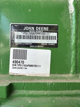 Image of John Deere 1745 equipment image 3