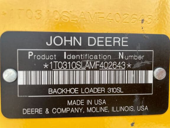 Image of John Deere 310SL equipment image 3
