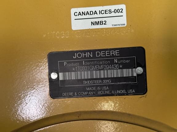 Image of John Deere 331G equipment image 2