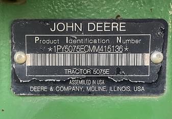 2021 John Deere 5075E Equipment Image0