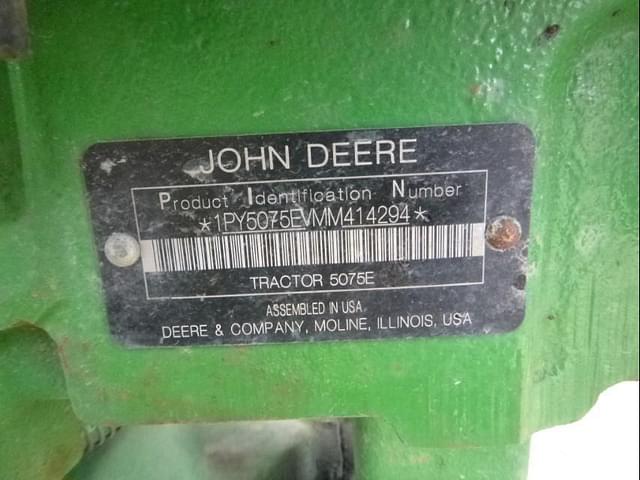Image of John Deere 5075E equipment image 4