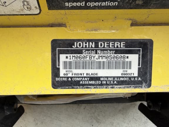 Image of John Deere 60" Front Blade equipment image 4
