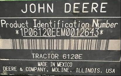 Image of John Deere 6120E equipment image 1