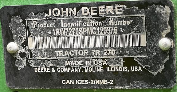 Image of John Deere 7R 270 equipment image 1