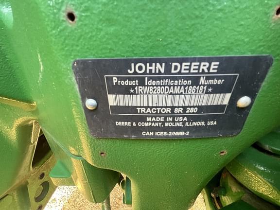 Image of John Deere 8R 280 equipment image 1