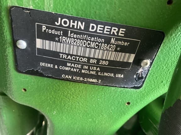 Image of John Deere 8R 280 equipment image 1