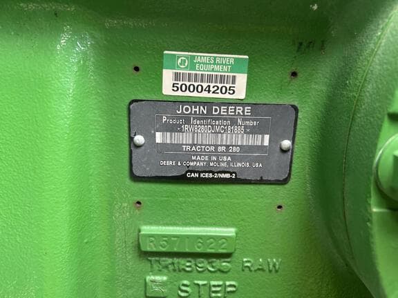 Image of John Deere 8R 280 equipment image 4