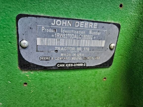 Image of John Deere 8R 370 equipment image 4