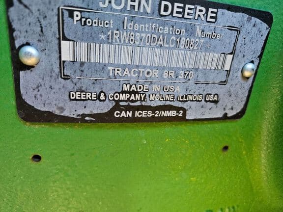 Image of John Deere 8R 370 equipment image 4