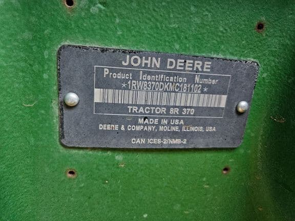 Image of John Deere 8R 370 equipment image 4