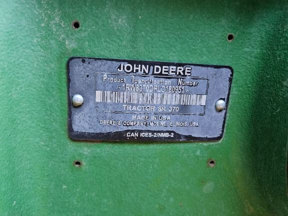 Image of John Deere 8R 370 equipment image 4