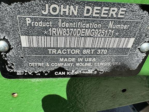 Image of John Deere 8RT 370 equipment image 1