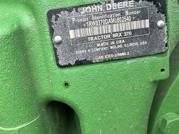 Image of John Deere 8RX 370 equipment image 2