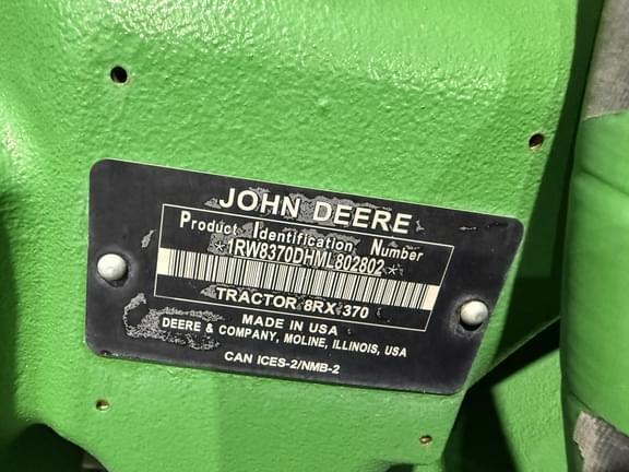 Image of John Deere 8RX 370 equipment image 3