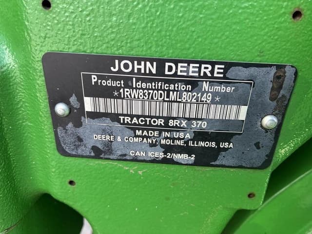 Image of John Deere 8RX 370 equipment image 1