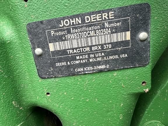 Image of John Deere 8RX 370 equipment image 1