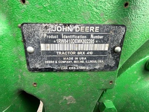 Image of John Deere 8RX 410 equipment image 4