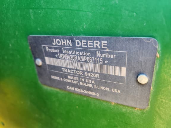 Image of John Deere 9420R equipment image 4