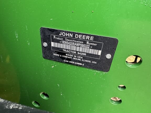 Image of John Deere 9420R equipment image 3