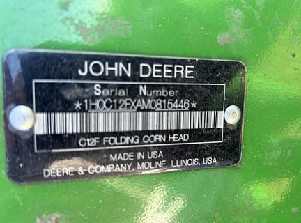 Image of John Deere C12F equipment image 2