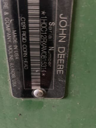 Image of John Deere C12R equipment image 2