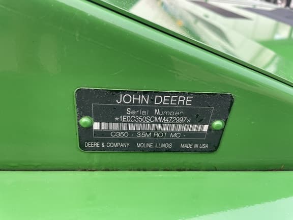 Image of John Deere C350 equipment image 3